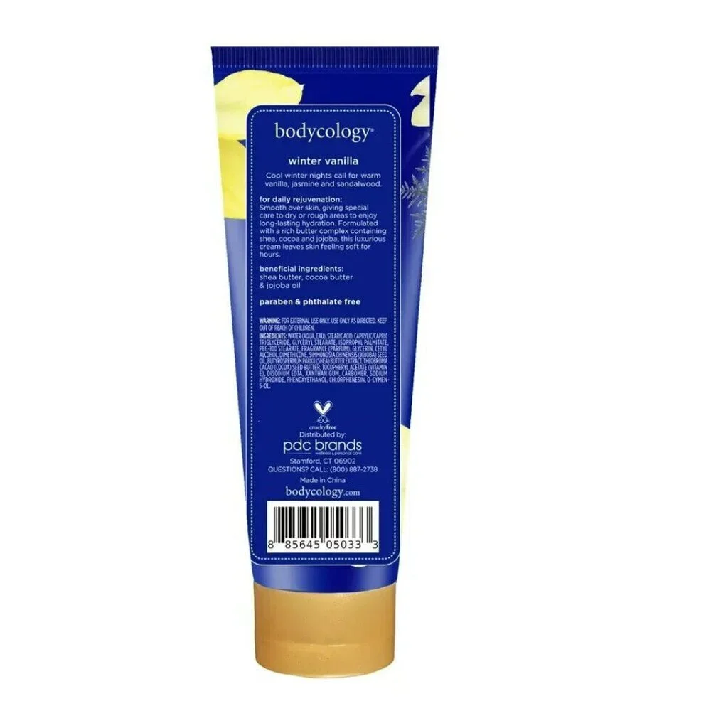 Bodycology Shea Butter Body Cream, Winter Vanilla, 8 oz